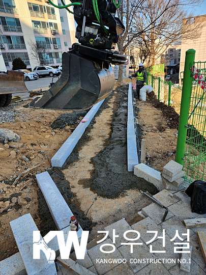 김천시 덕곡동 한마음 아파트 보도블록 및 경계석 설치 공사_8